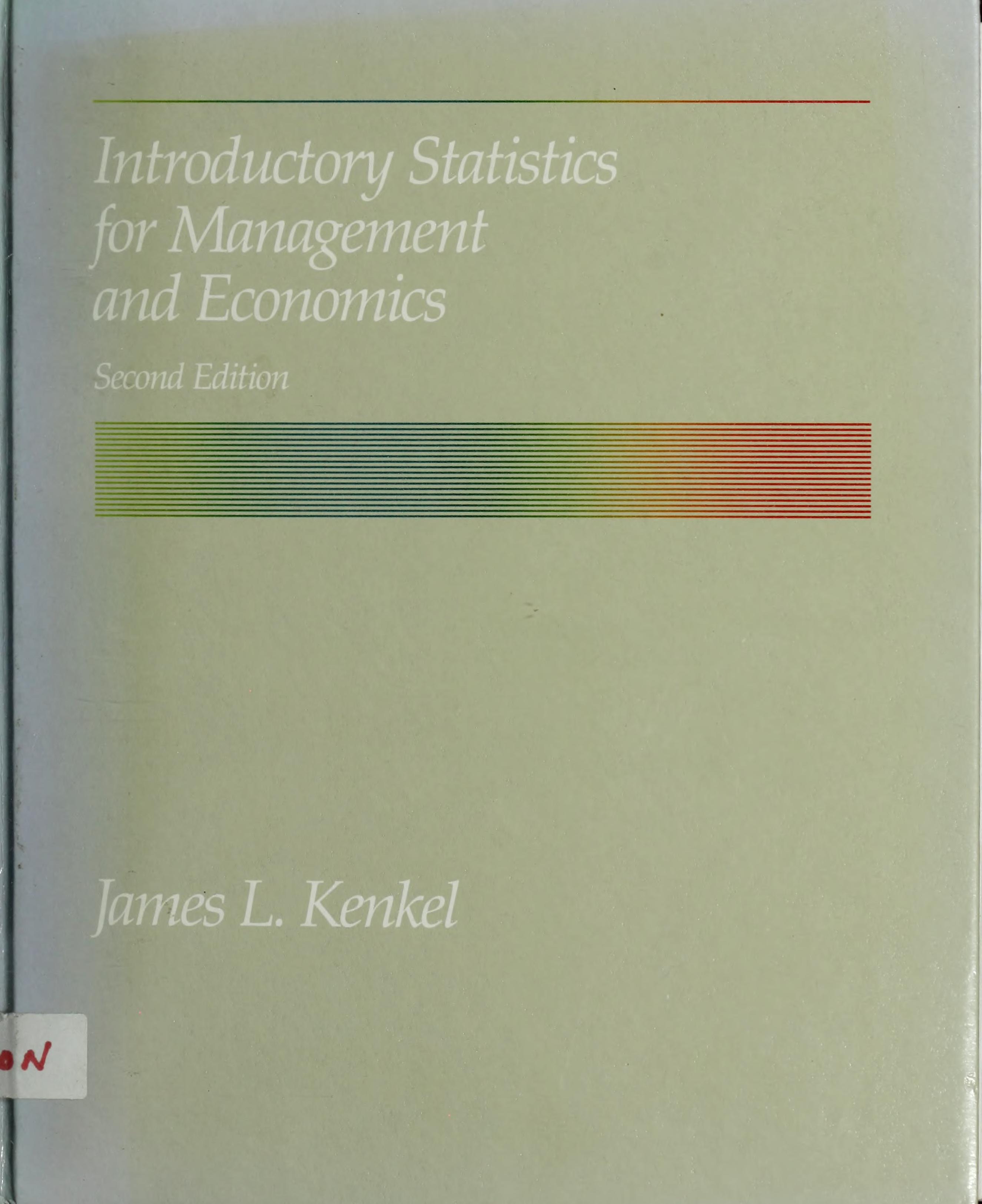 Introductory Statistics For Management And Economics