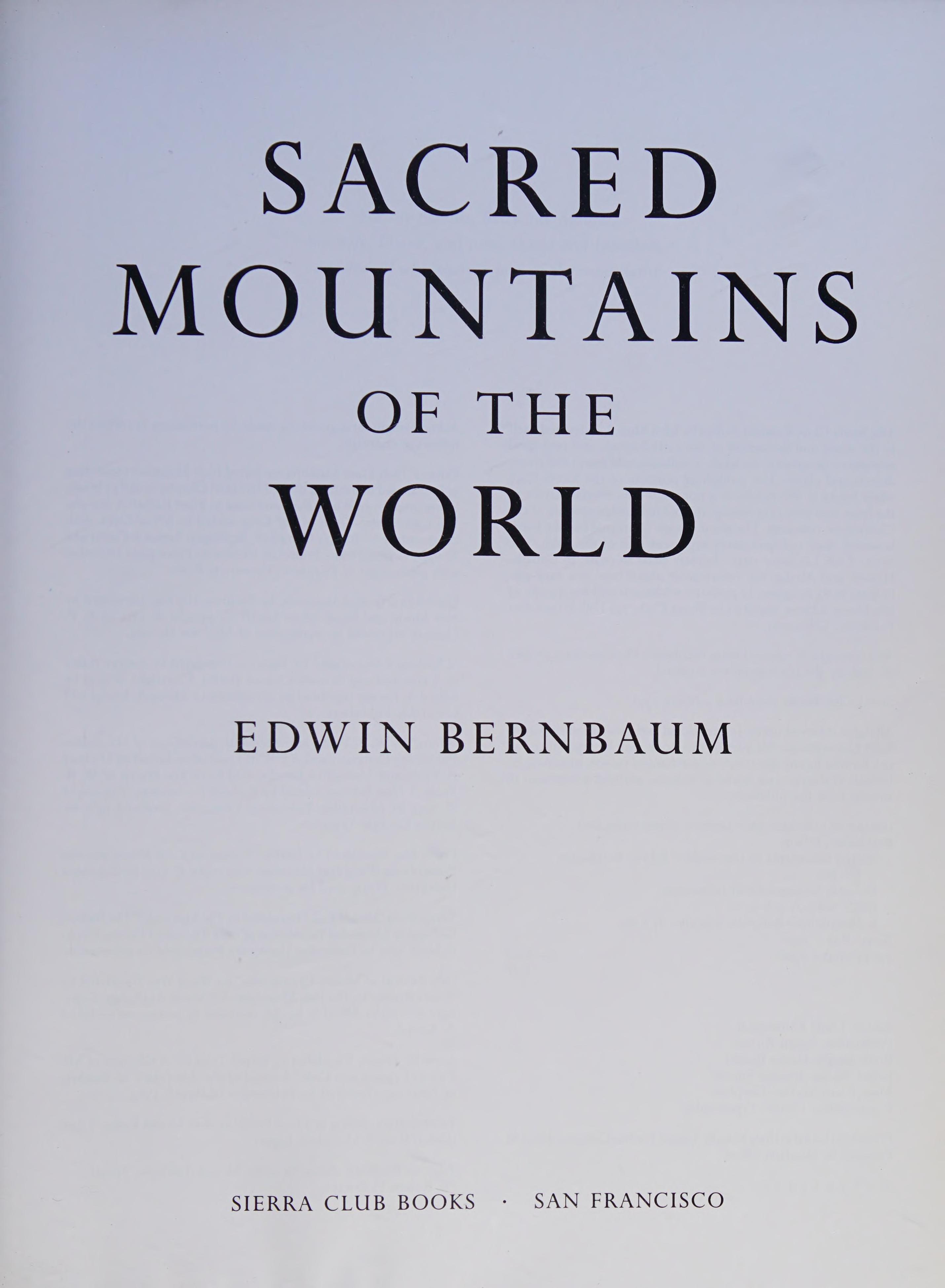 Sacred Mountains of the World