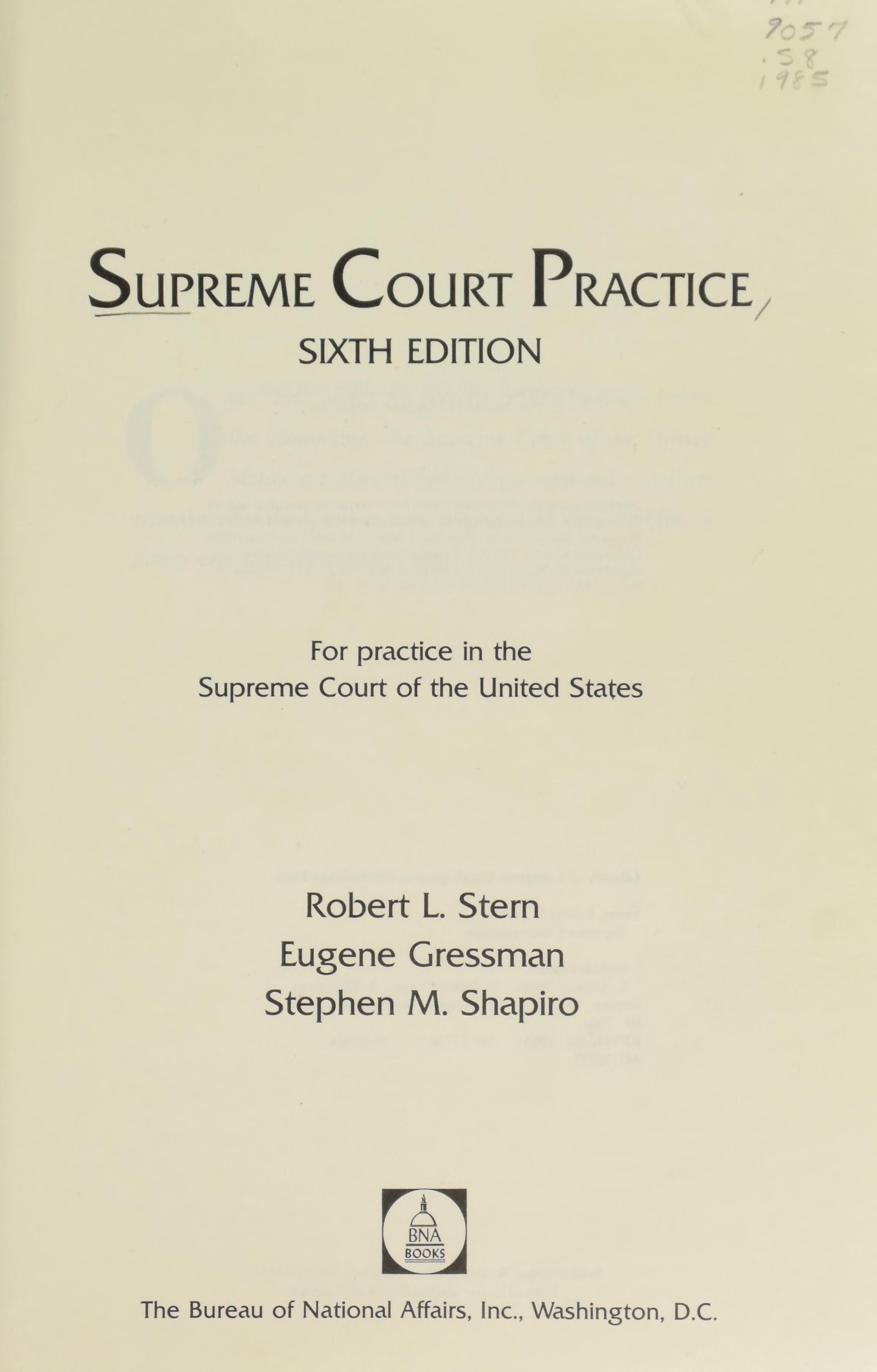 Supreme Court Practice