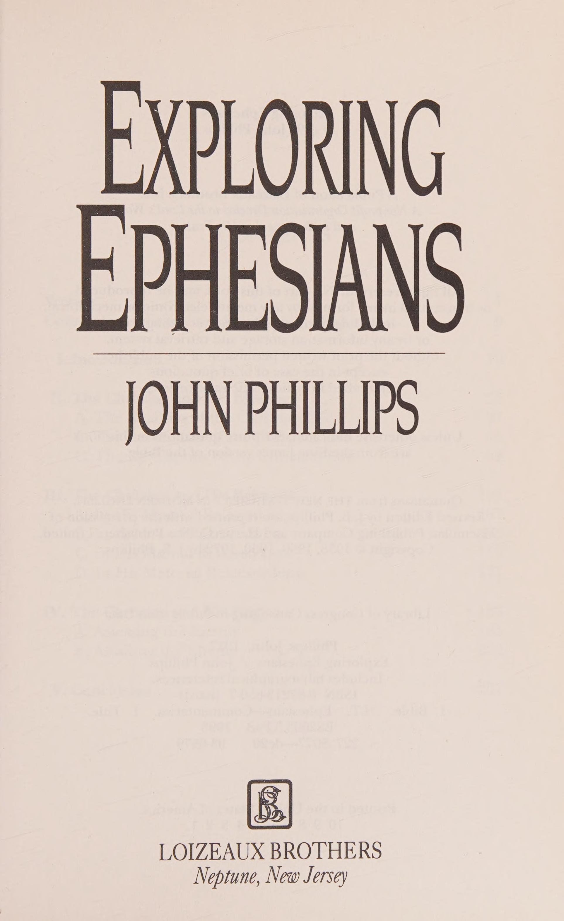 Exploring Ephesians
