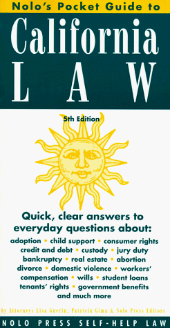 Nolo'S Pocket Guide To California Law