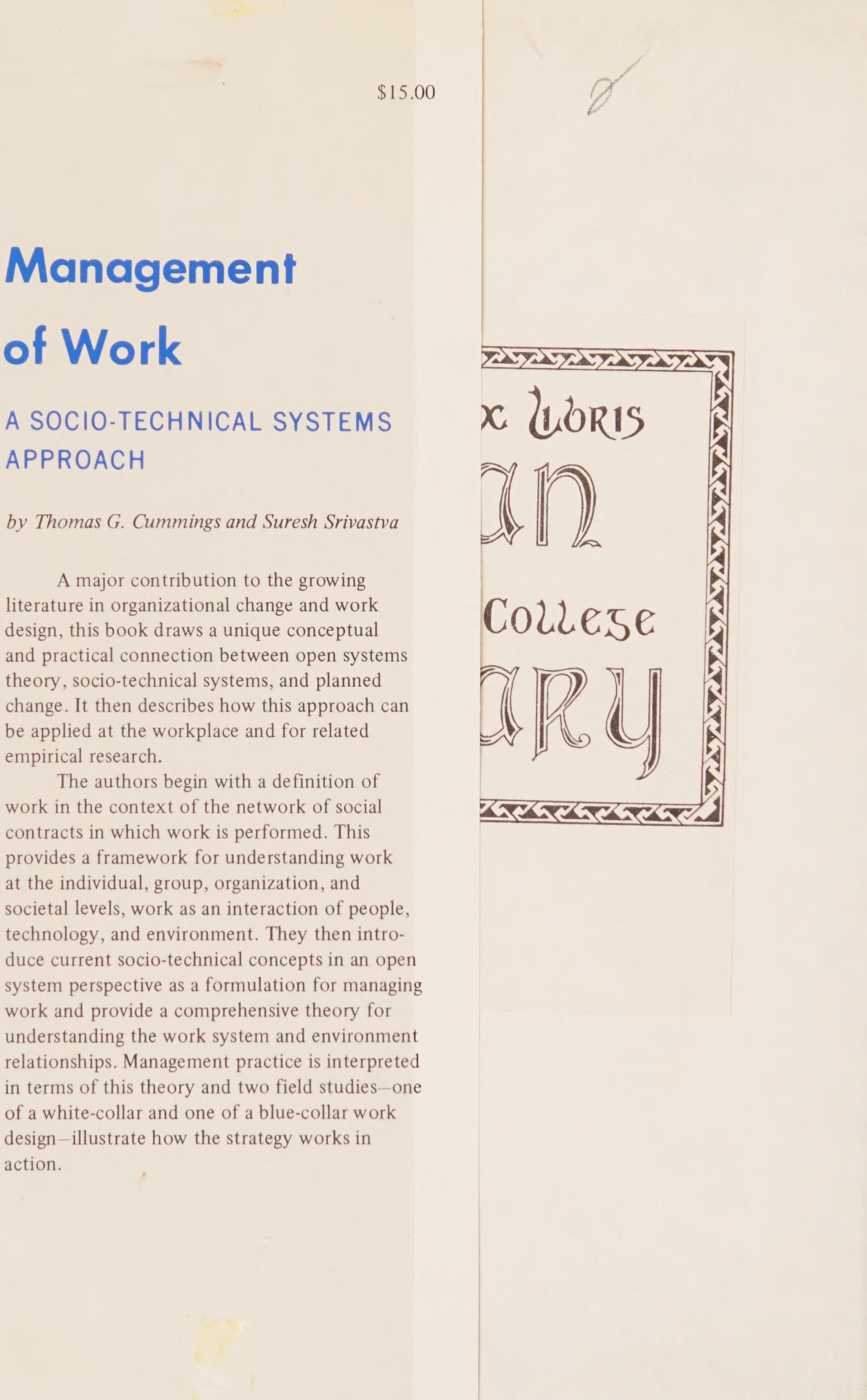 Management of work