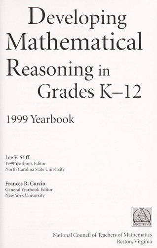 Developing Mathematical Reasoning in Grades K-12