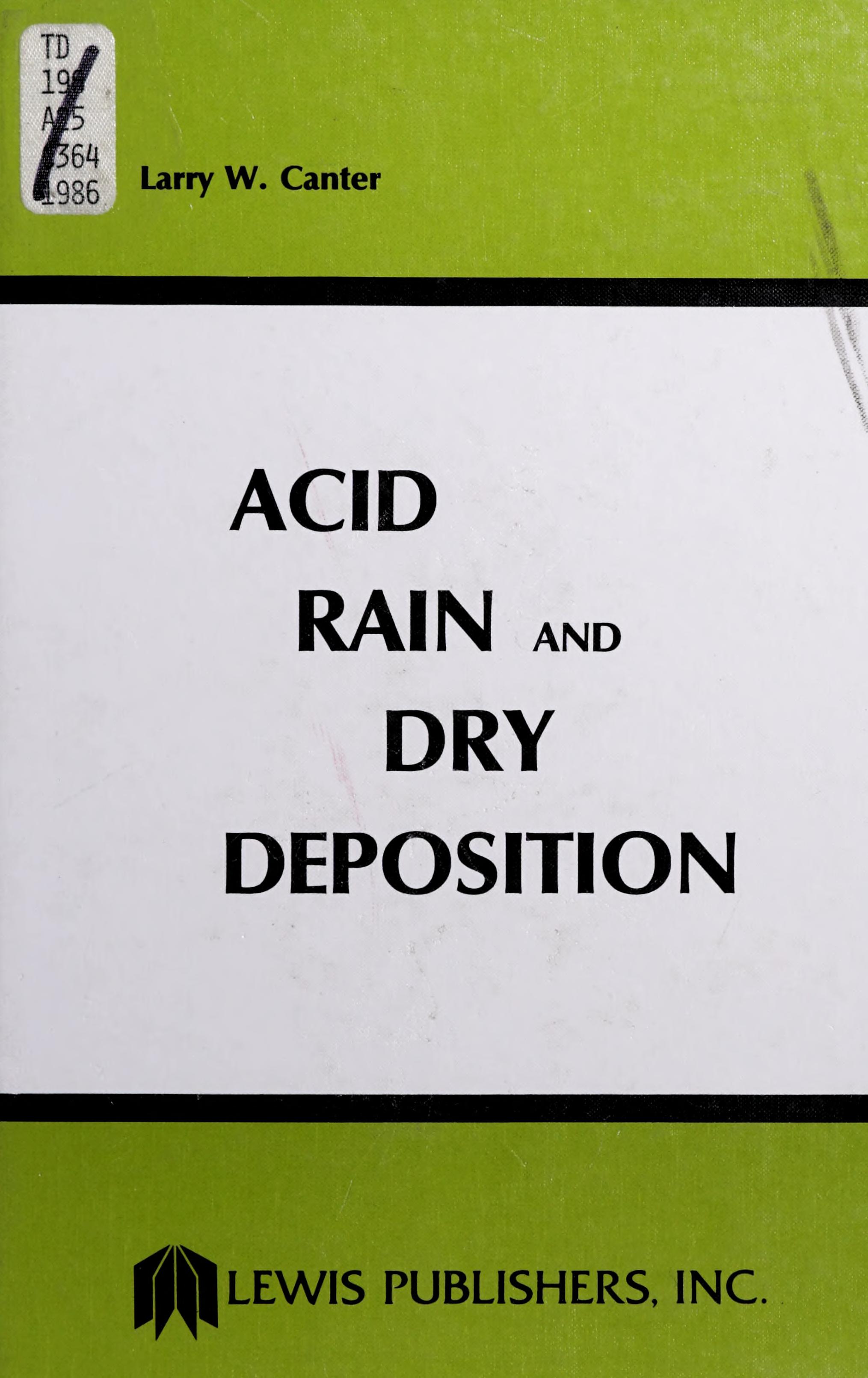 Acid Rain and Dry Deposition