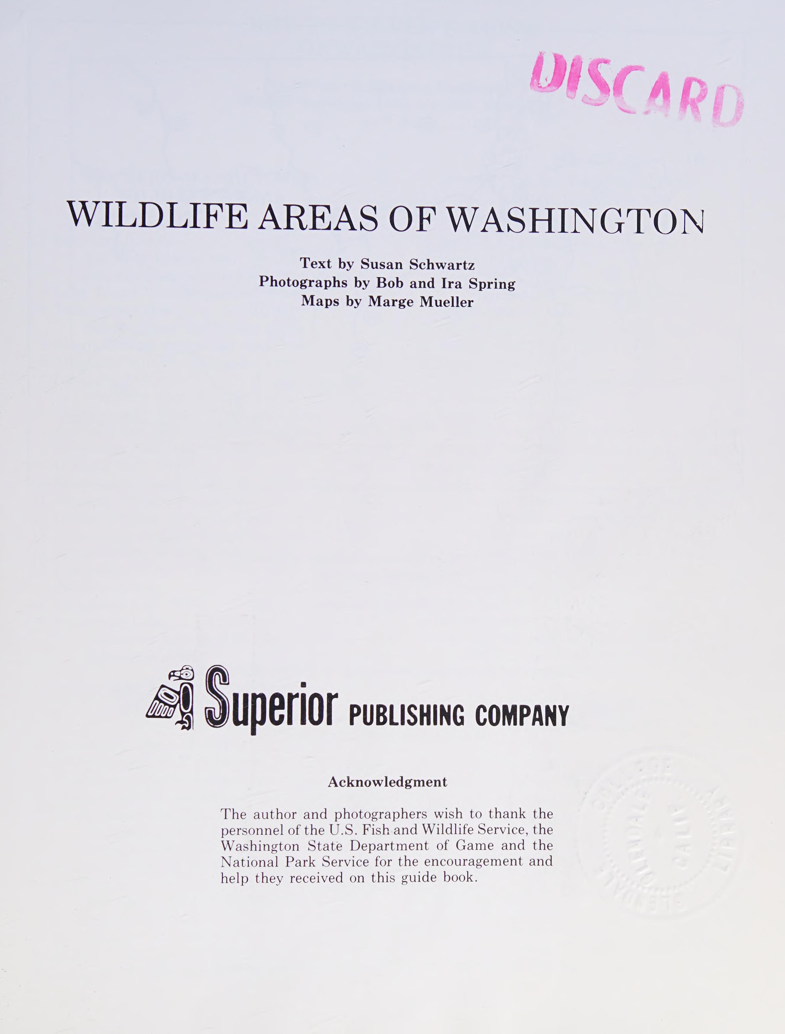 Wildlife Areas of Washington