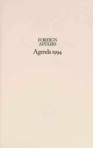 Foreign Affairs Agenda, 1994