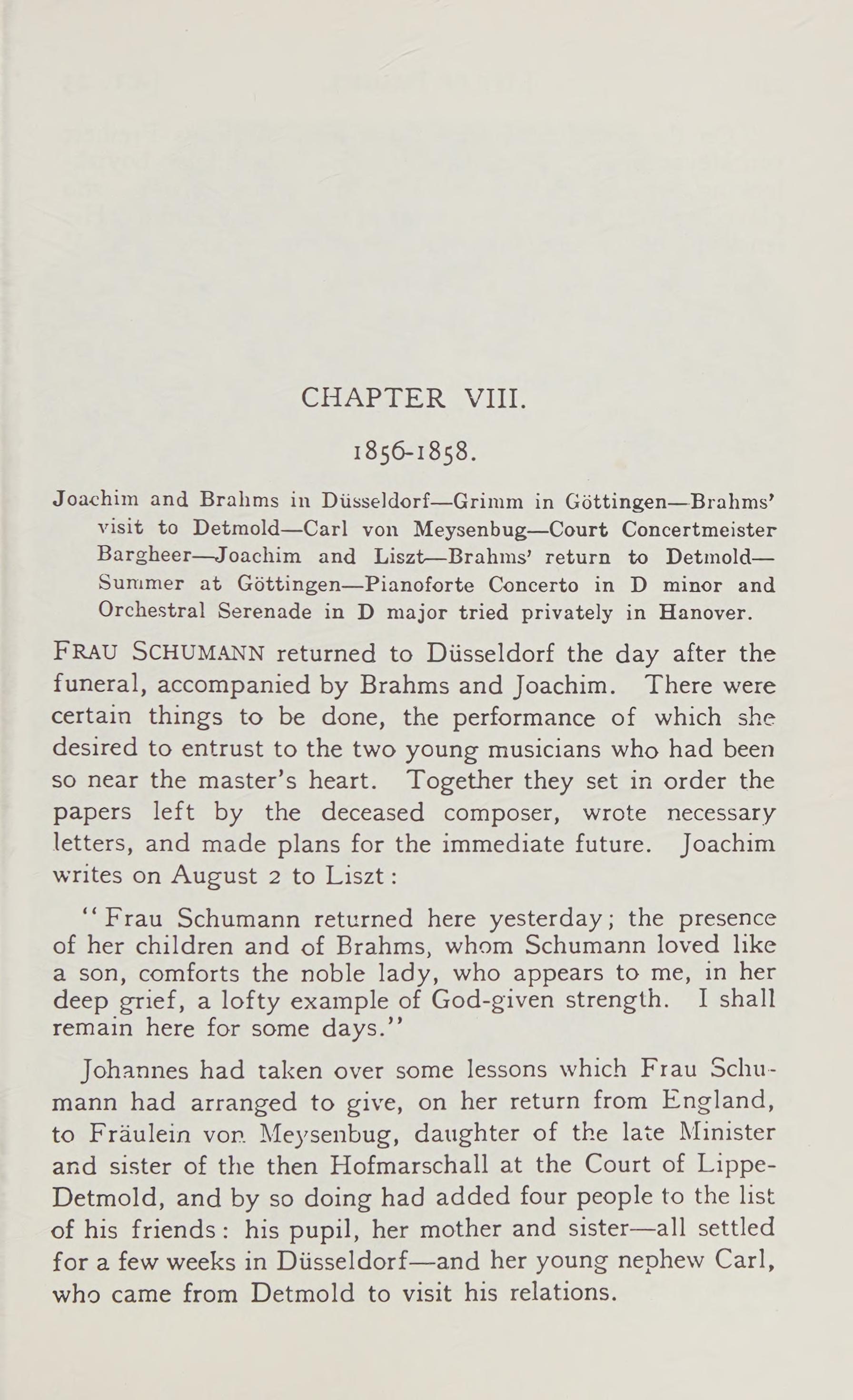Life of Johannes Brahms