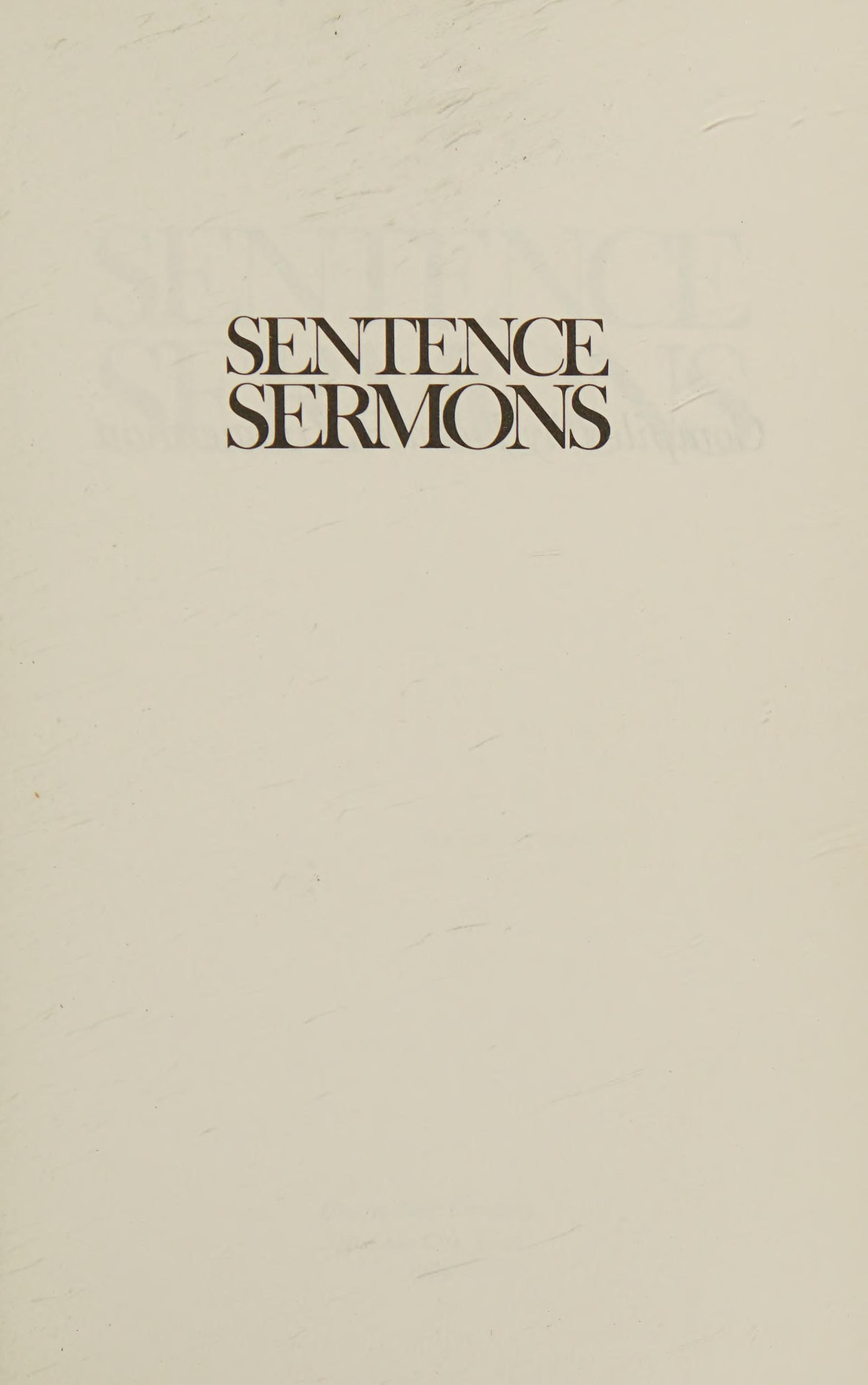 Sentence Sermons