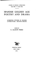 Spanish Golden Age Poetry And Drama