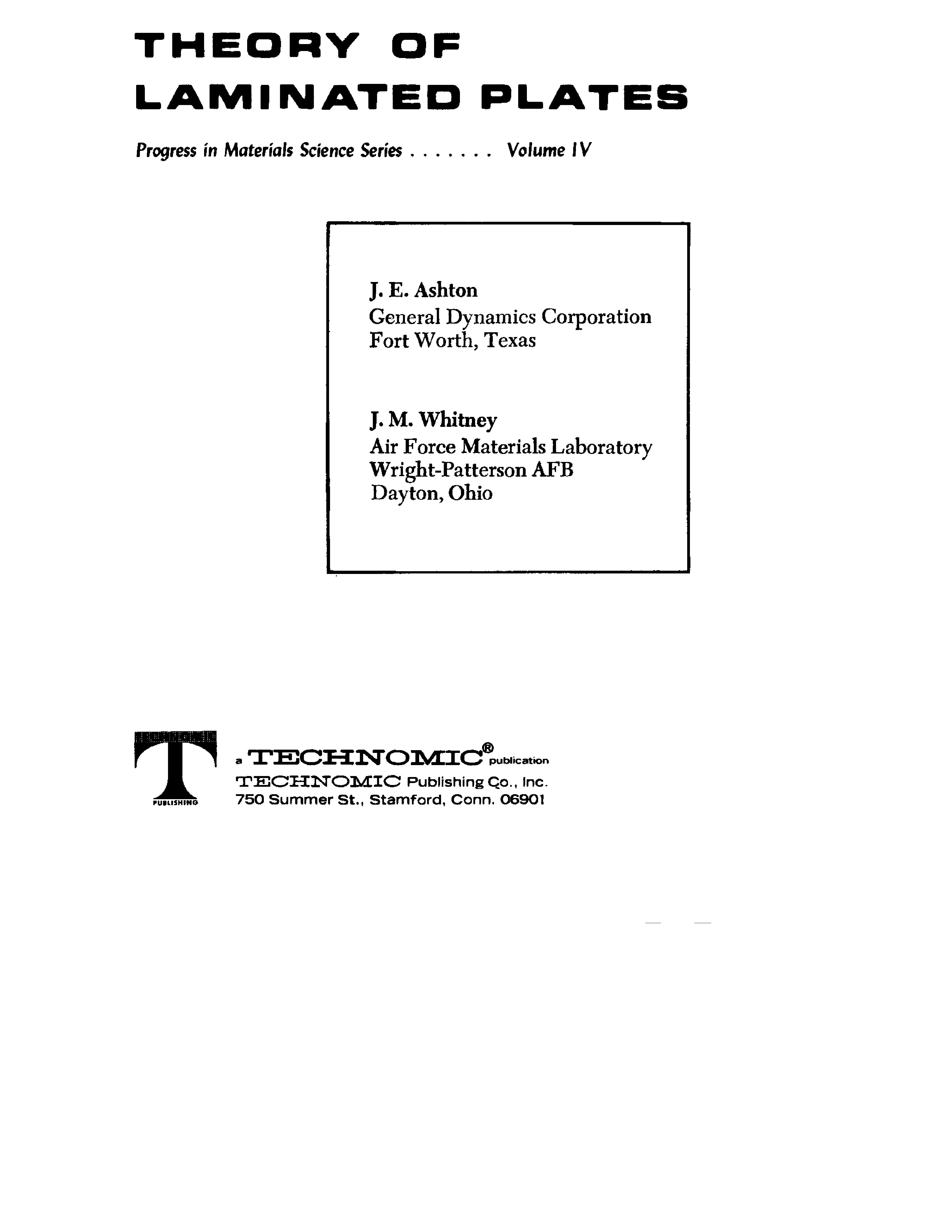 Theory Of Laminated Plates