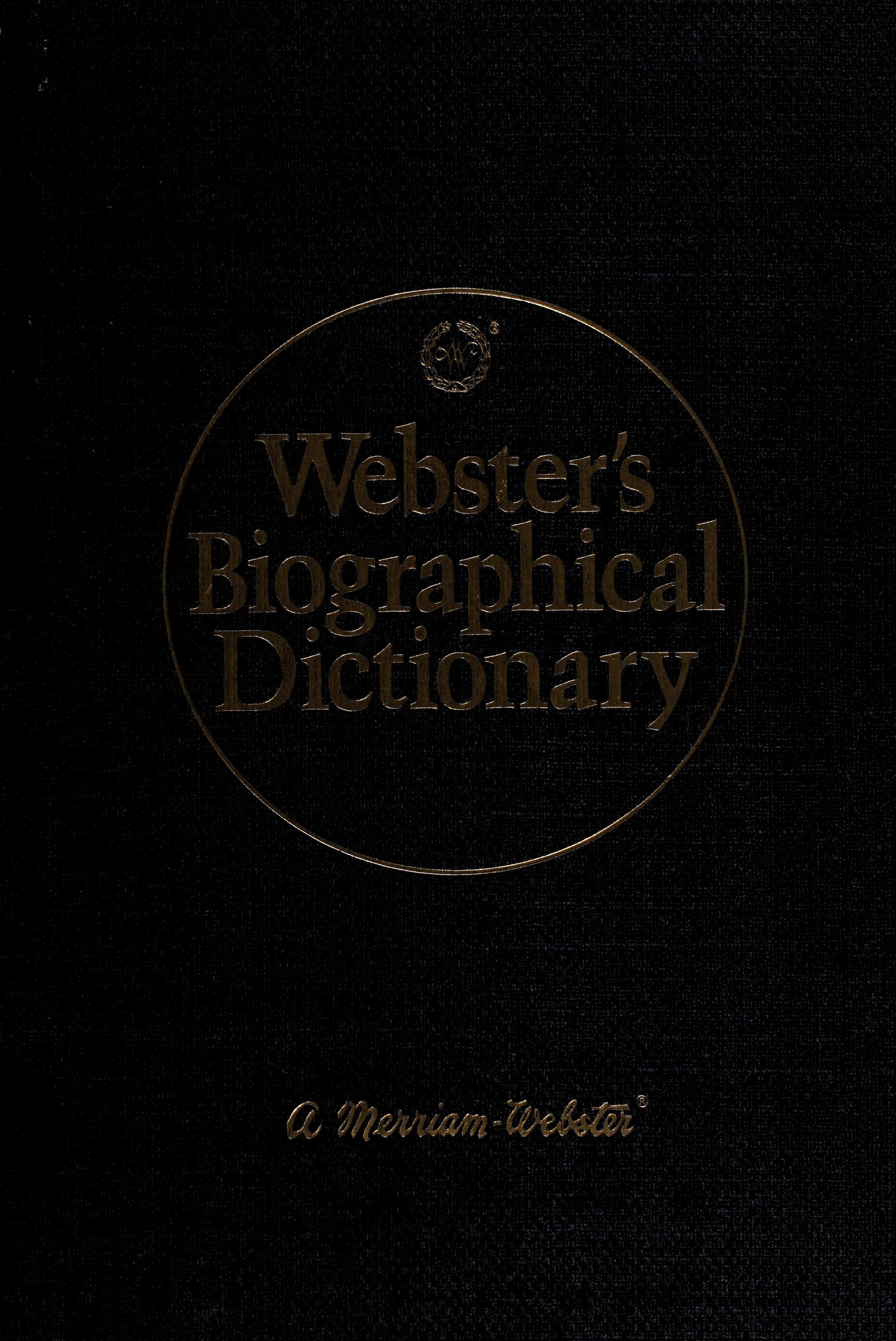 Webster's Biographical Dictionary