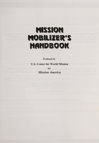 Mission Mobilizers Handbook