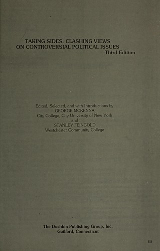 Clashing Views on Controversial Political Issues