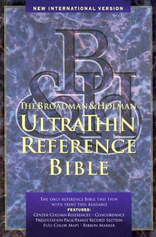 New International Version Ultrathin Reference Bible Indexed Black Bonded Leather