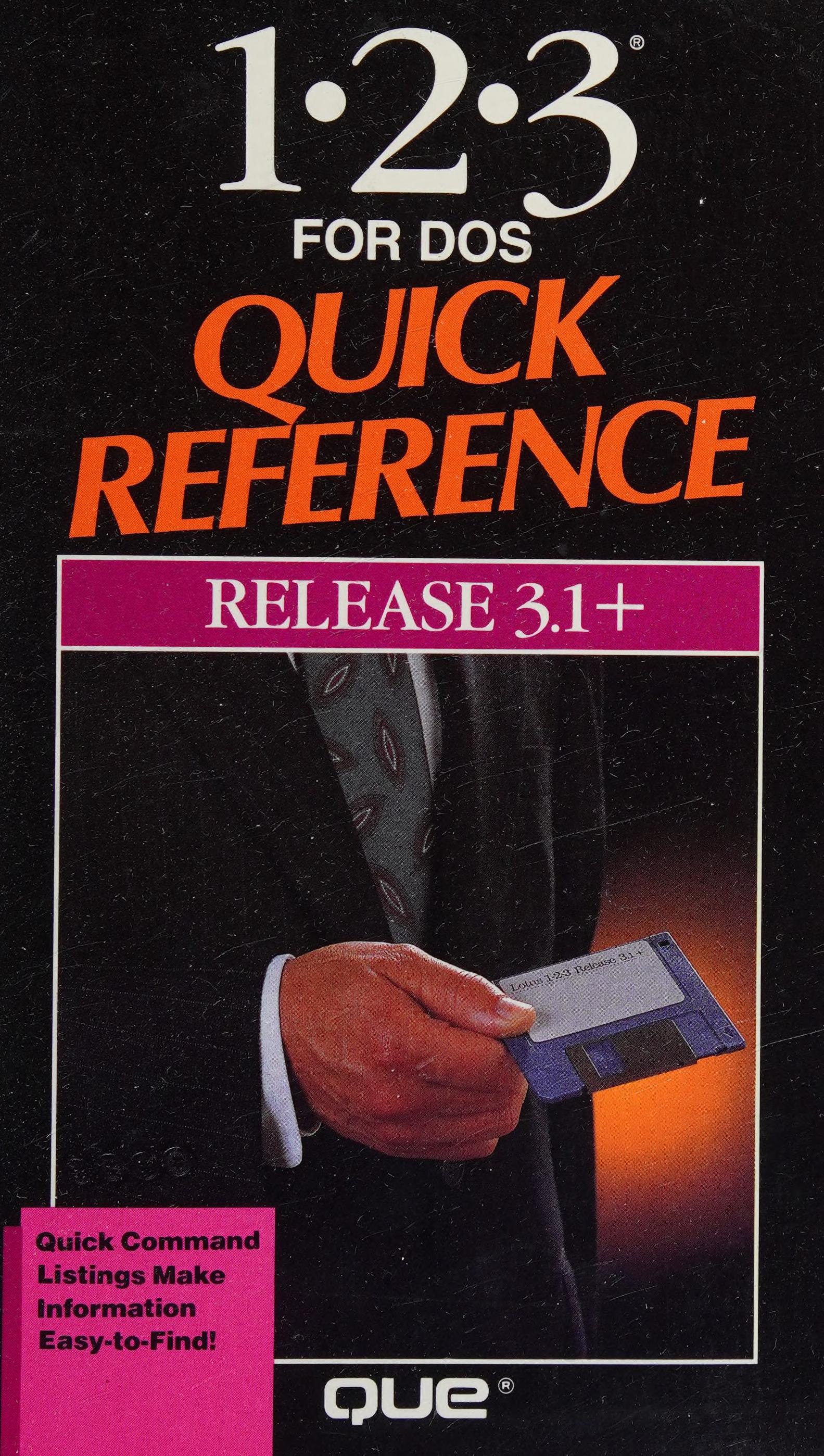 1-2-3 For Dos Release 3.1+ Quick Reference
