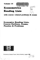 Econometrics Reading Lists