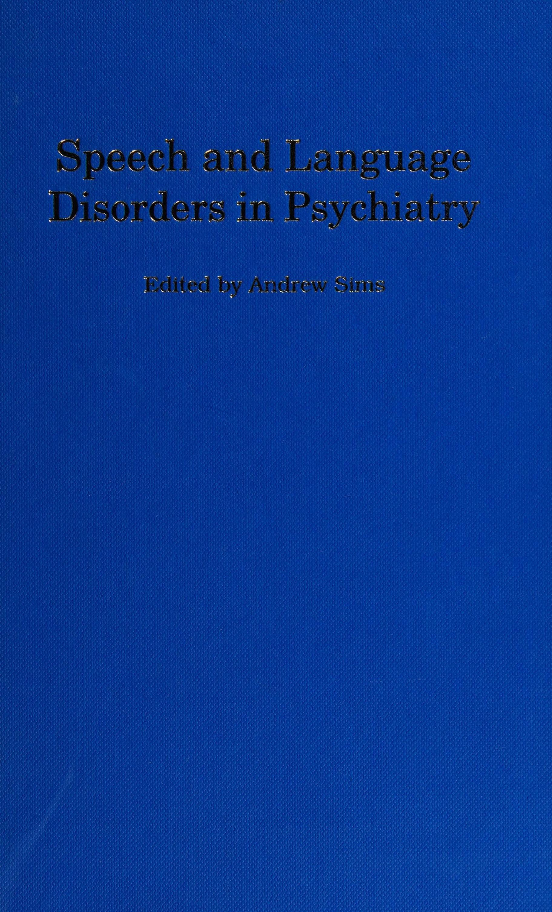 Speech & Language Disorder