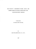 Self Concept: A Comparison Of Negro-, Anglo-, And Spanish-American Students: Across Ethnic, Sex, And Socioeconomic Variables