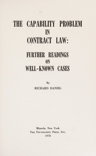 The capability problem in contract law