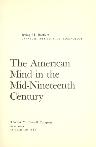 The American Mind in the Mid-Nineteenth Century