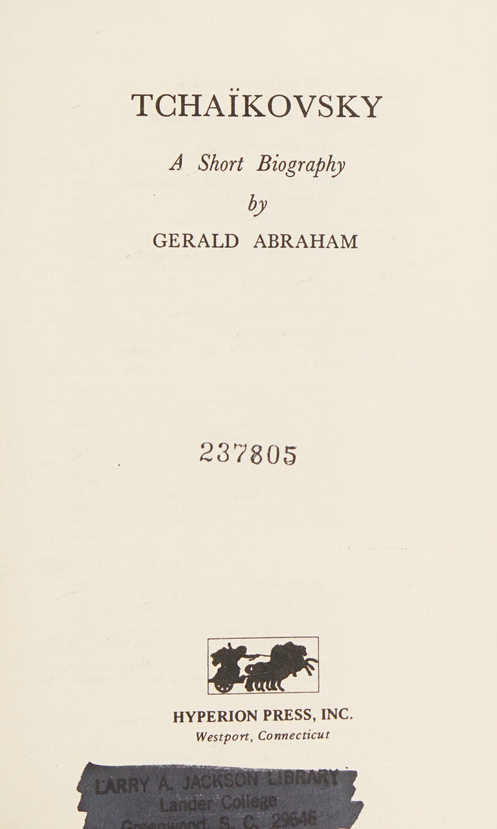 Tchaikovsky: A Short Biography