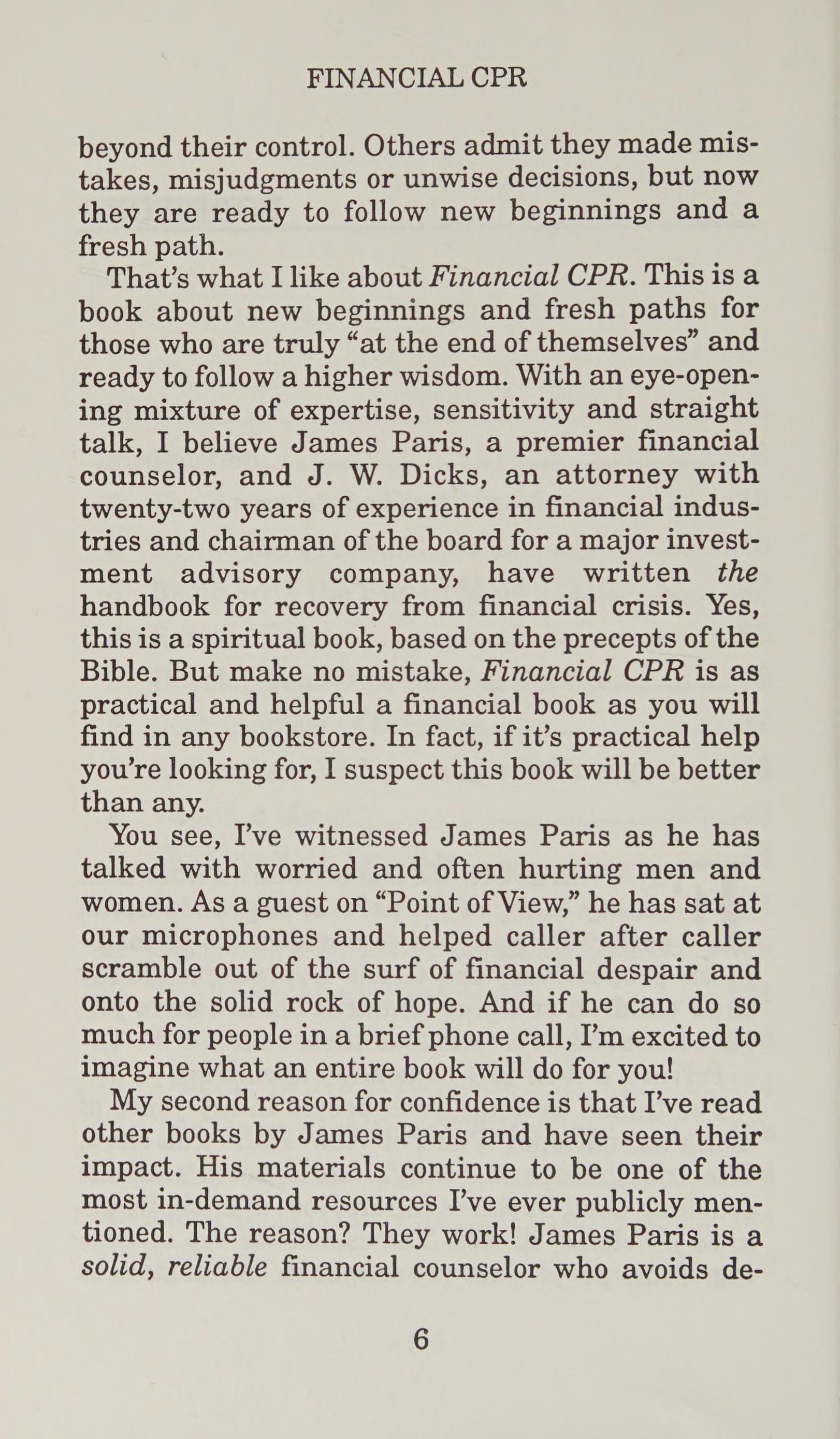Financial CPR