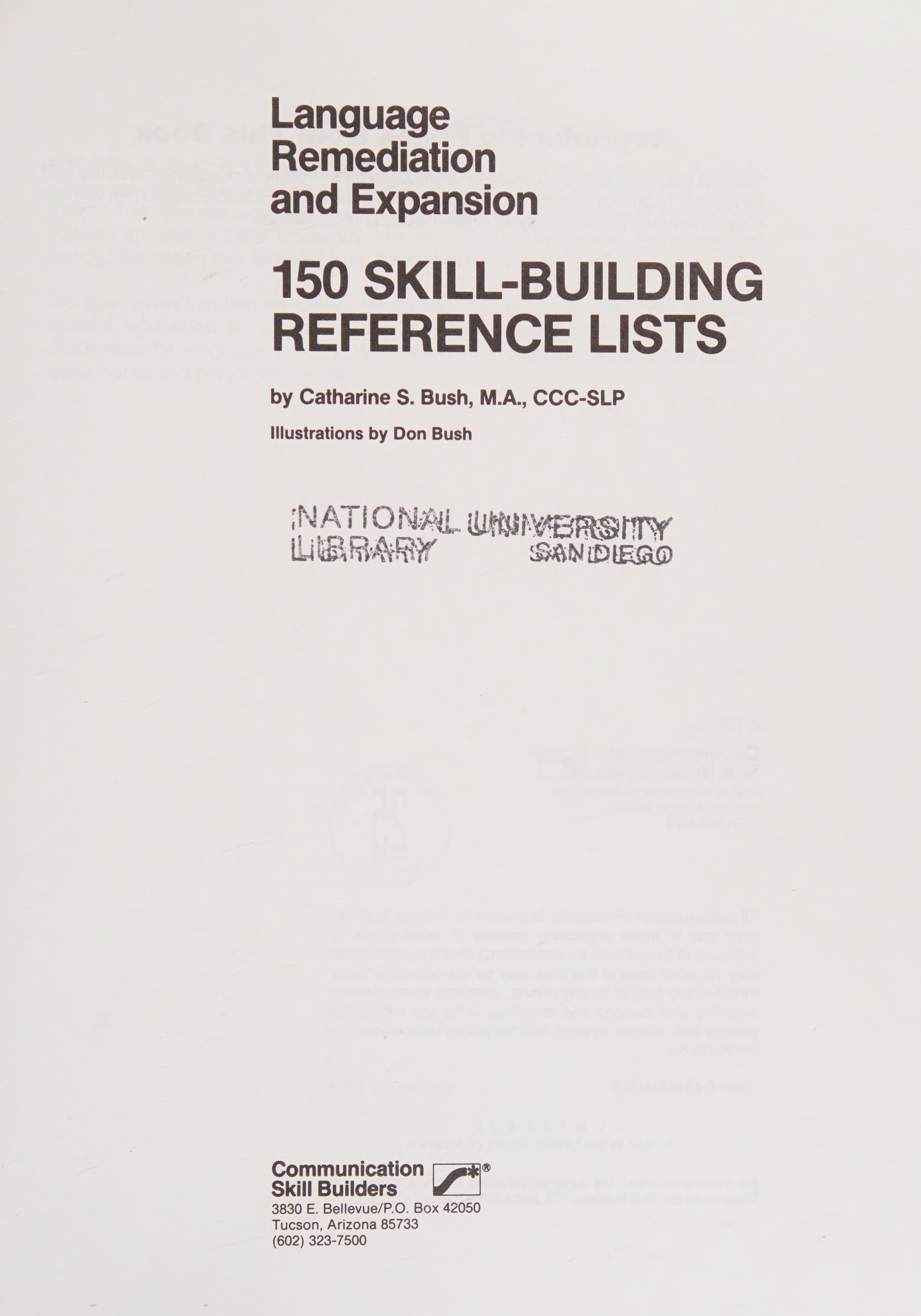 150 Skill-Building Reference Lists (Language Remediation And Expansion, Ages 6-Adult)