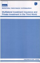 Multilateral investment insurance and private investment in the Third World