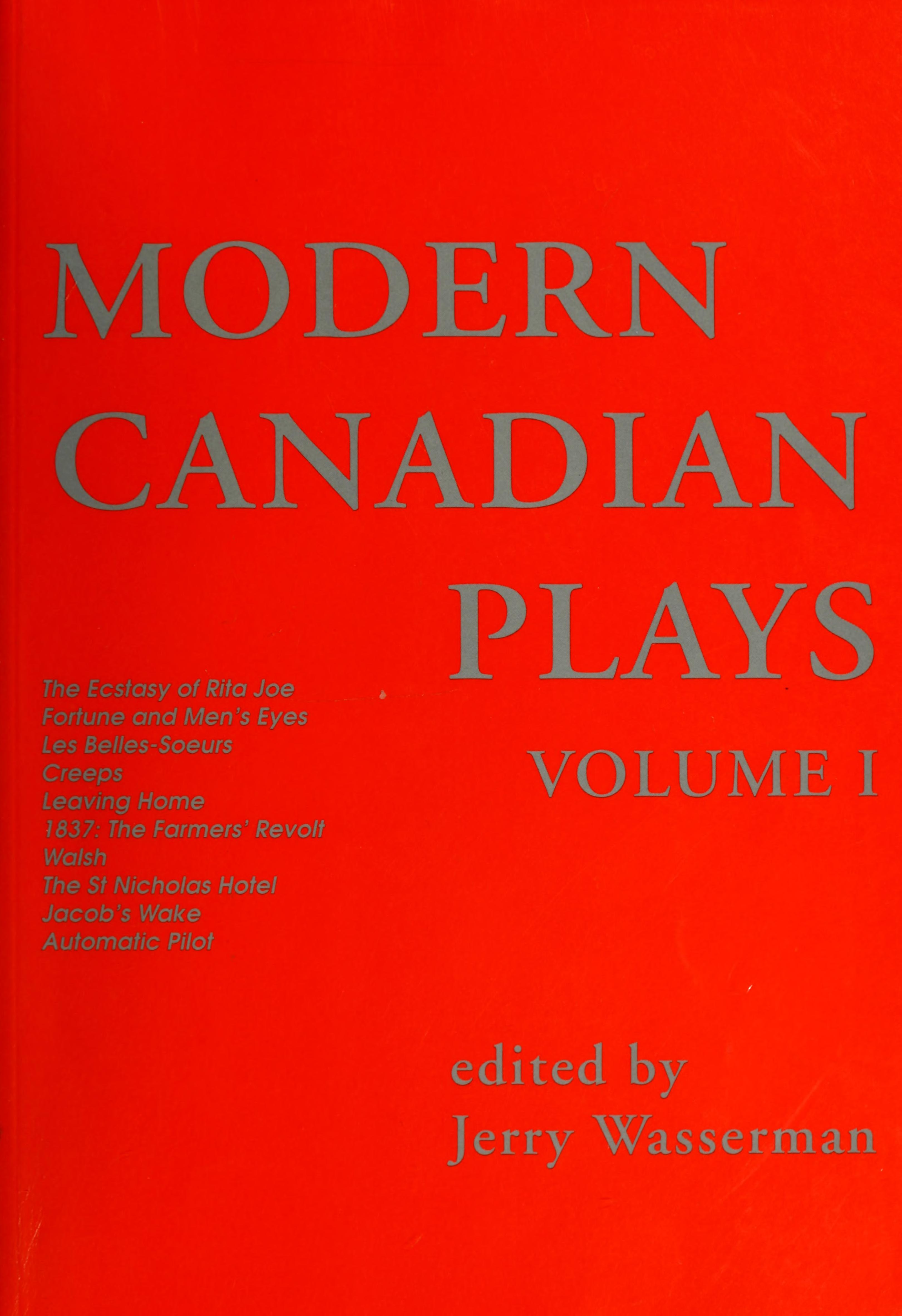 Modern Canadian Plays V.1