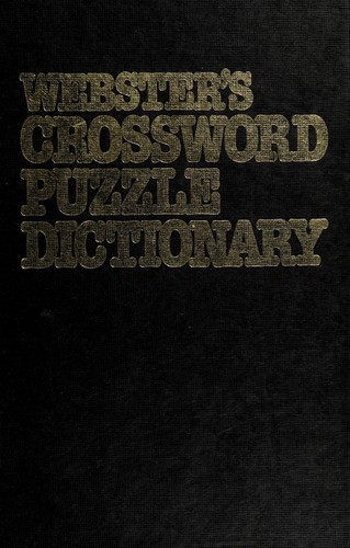 Webster'S Crossword Puzzle Dictionary