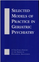 Selected Models of Practice in Geriatric Psychiatry