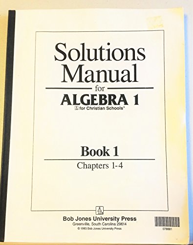 Algebra 1 Solution Manual