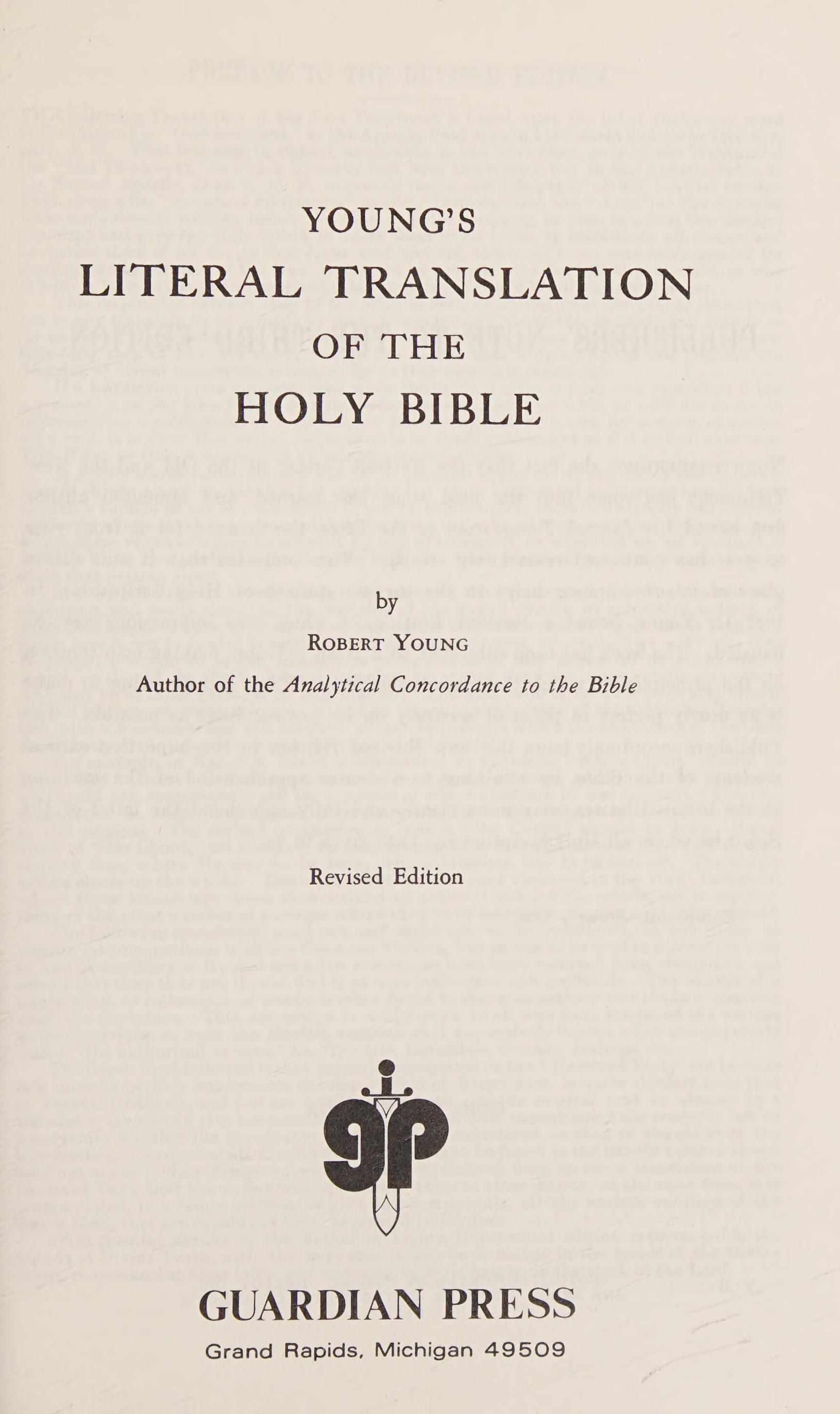 Young's Literal Translation of the Bible