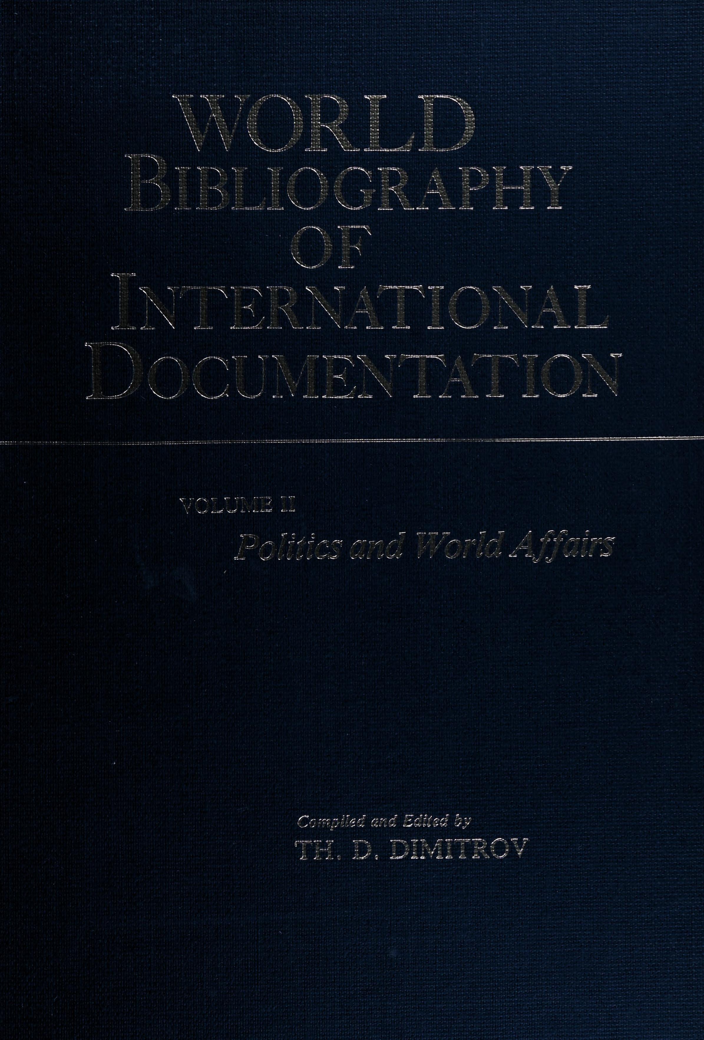 World Bibliography of International Documentation