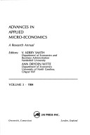 Advances in Applied Micro Economics Advances in Applied Microeconomics