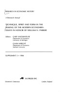 Research in Economic History, Supplement 3