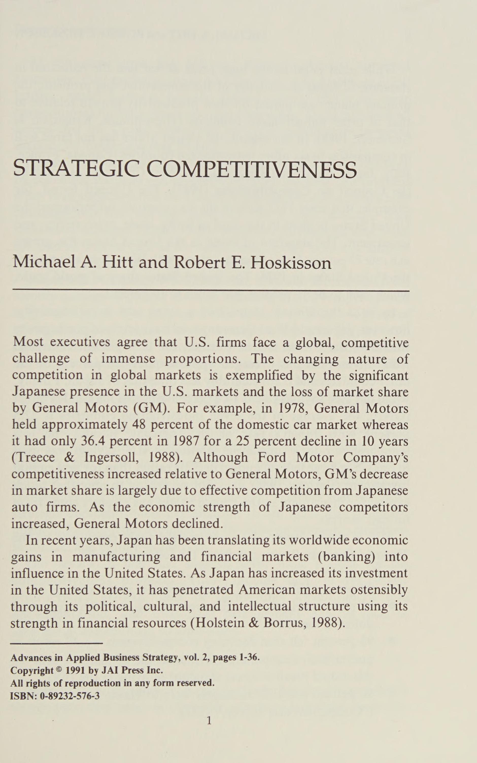 Advances In Applied Business Strategy: A Research Annual