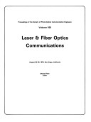 Laser & Fiber Optics Communications, August 28-29, 1978, San Diego, California