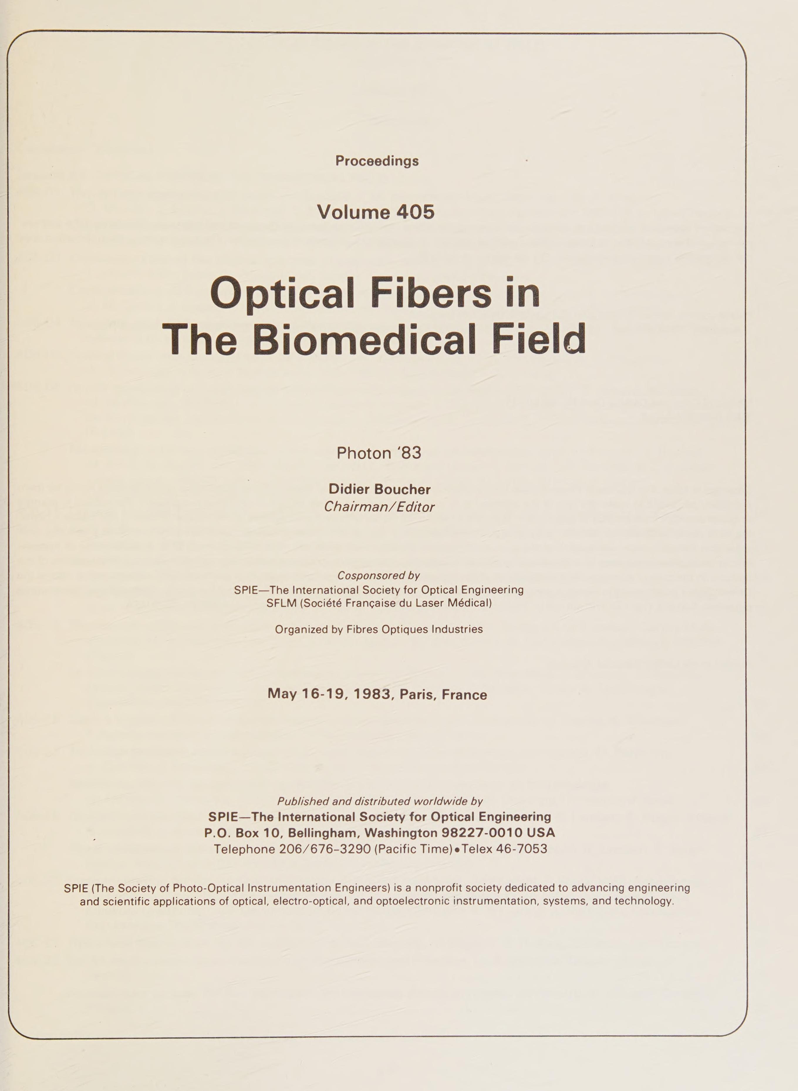 Optical Fibers In The Biomedical Field
