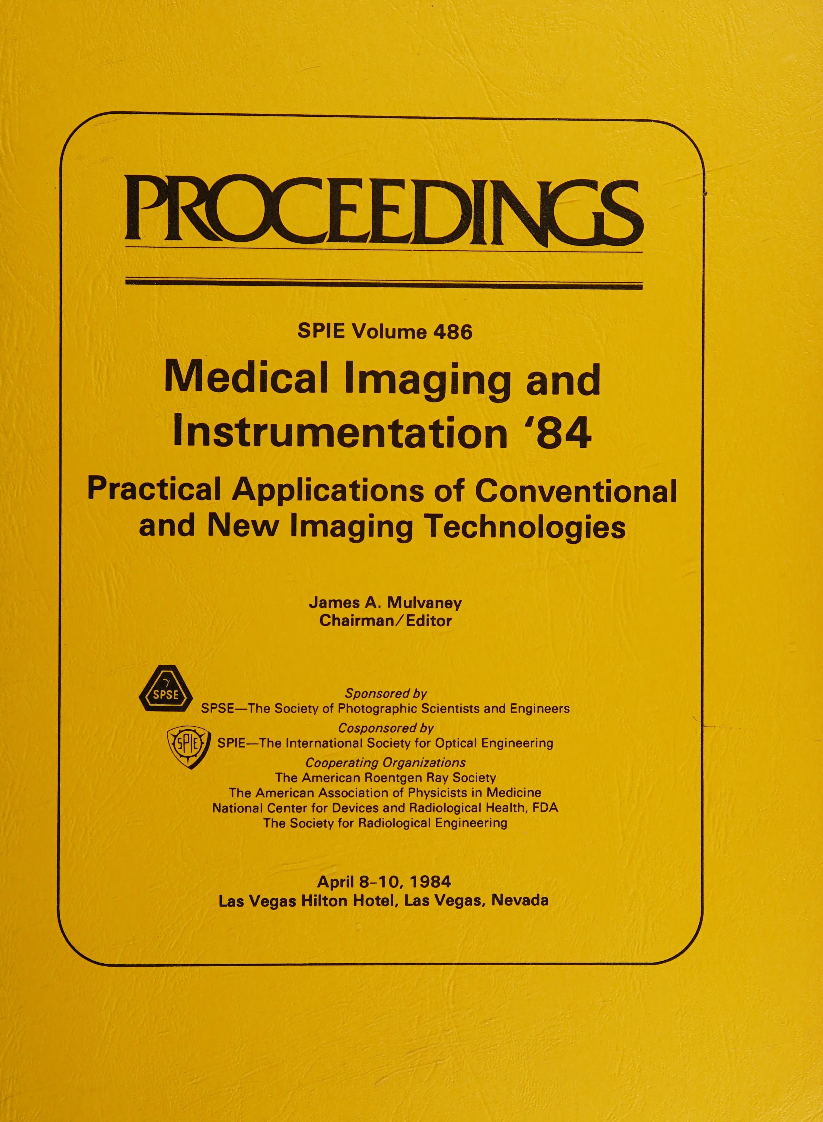 Medical Imaging and Instrumentation '84