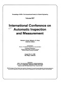 International Conference On Automatic Inspection And Measurement