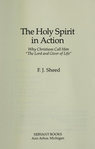 The Holy Spirit In Action