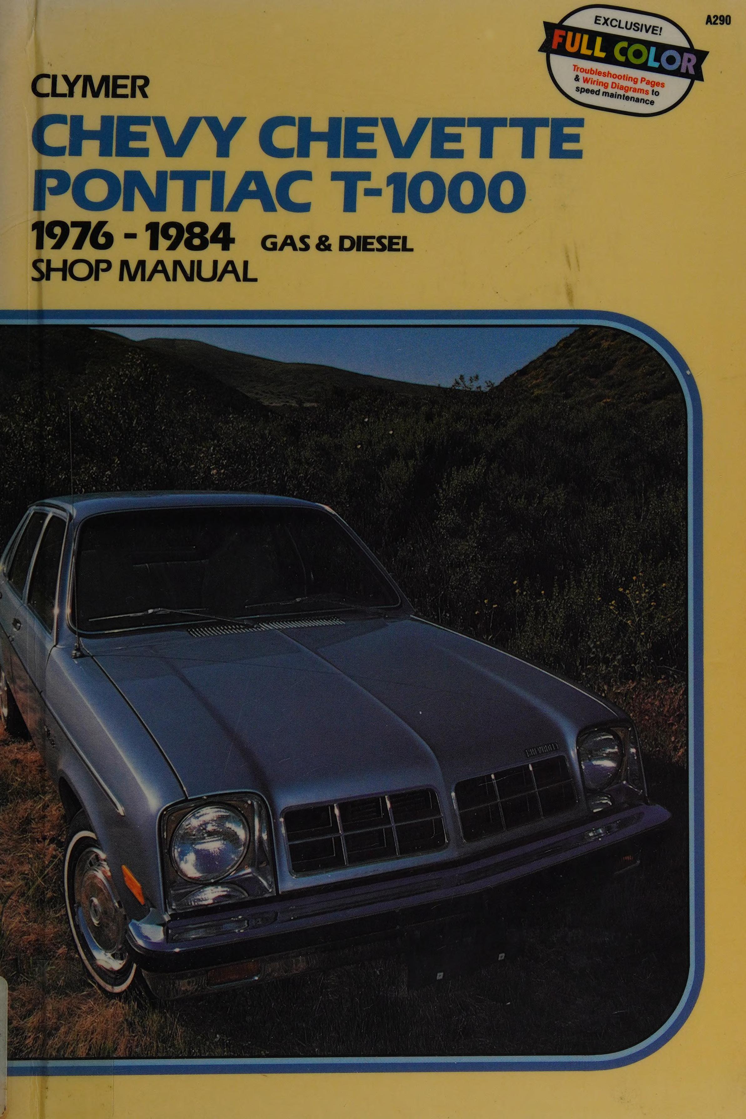 Chevette, Service, Repair Handbook: All Models, 1976-1978