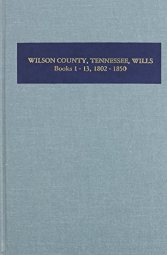 Wilson County, TN. Will Abstracts, 1802-1850