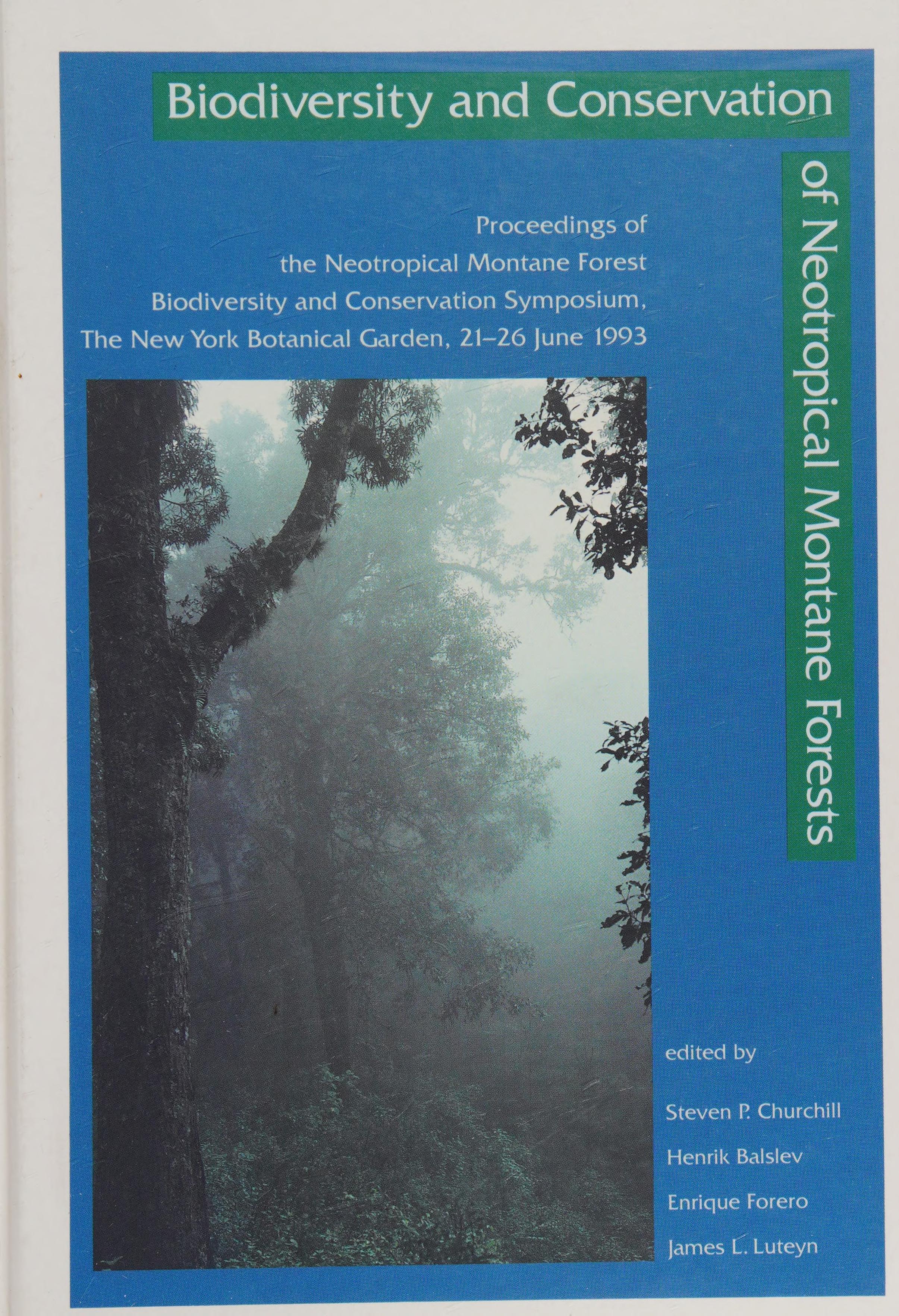 Biodiversity and conservation of neotropical montane forests