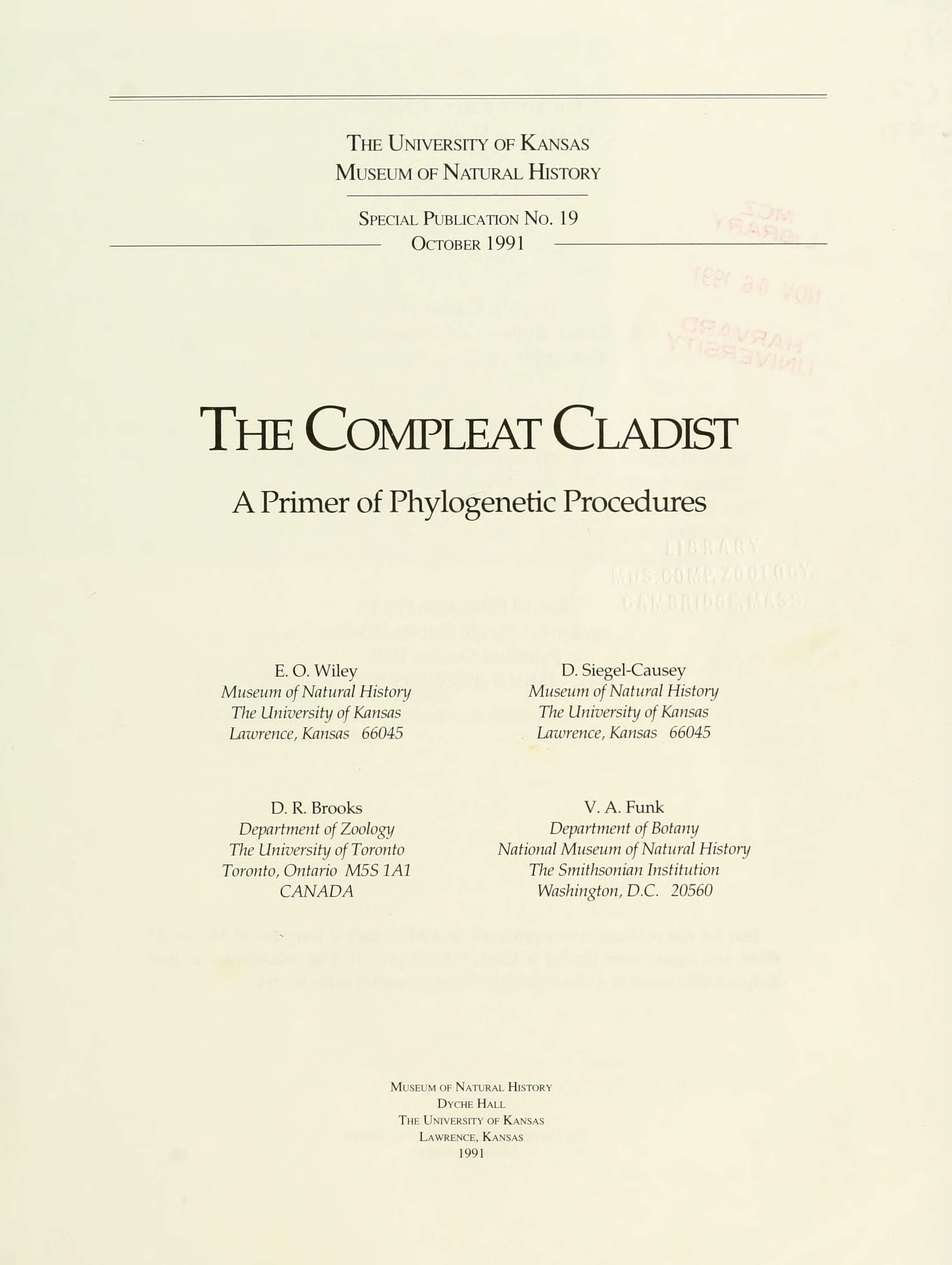 The Compleat Cladist