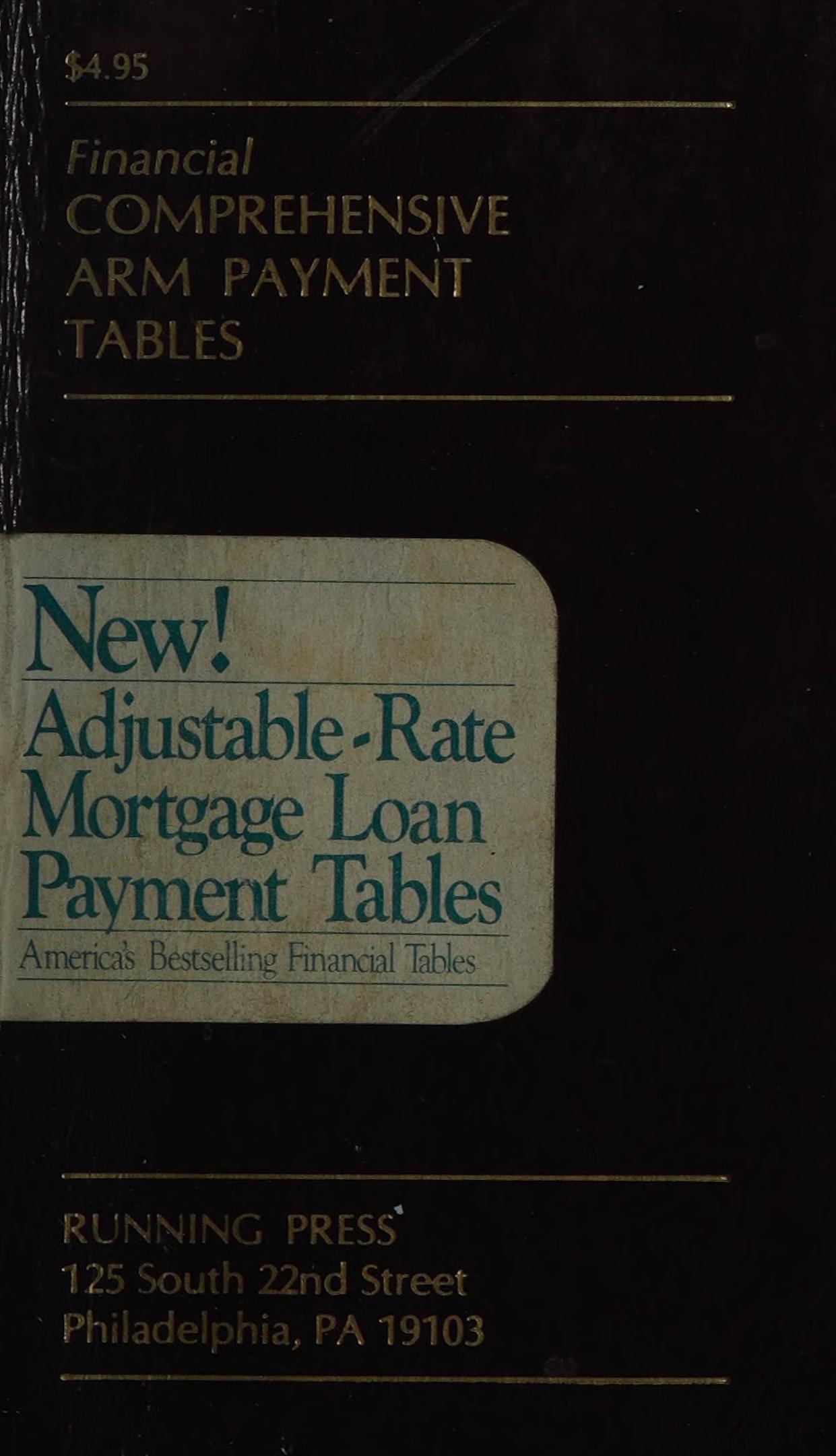 Financial Comprehensive Arm Payment Tables/Publication No. 493 (Publication