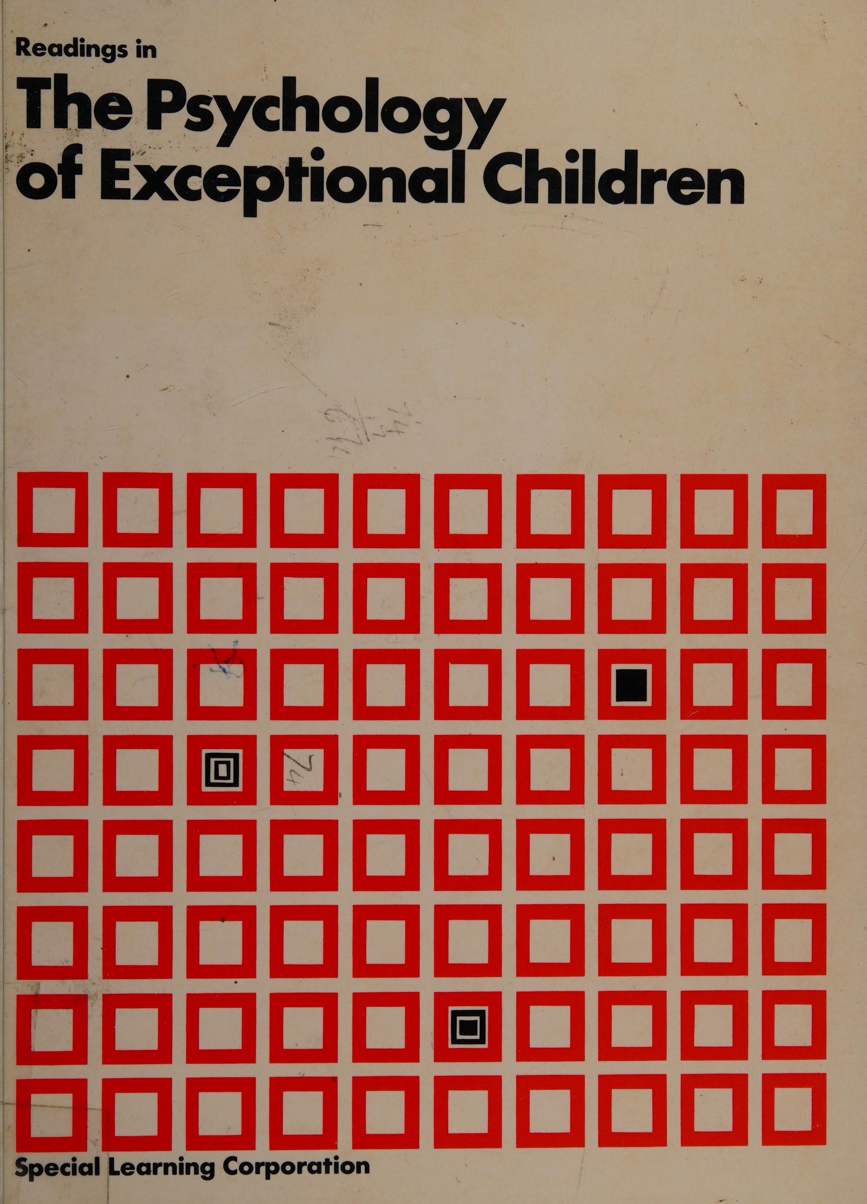 Readings in the Psychology of Exceptional Children