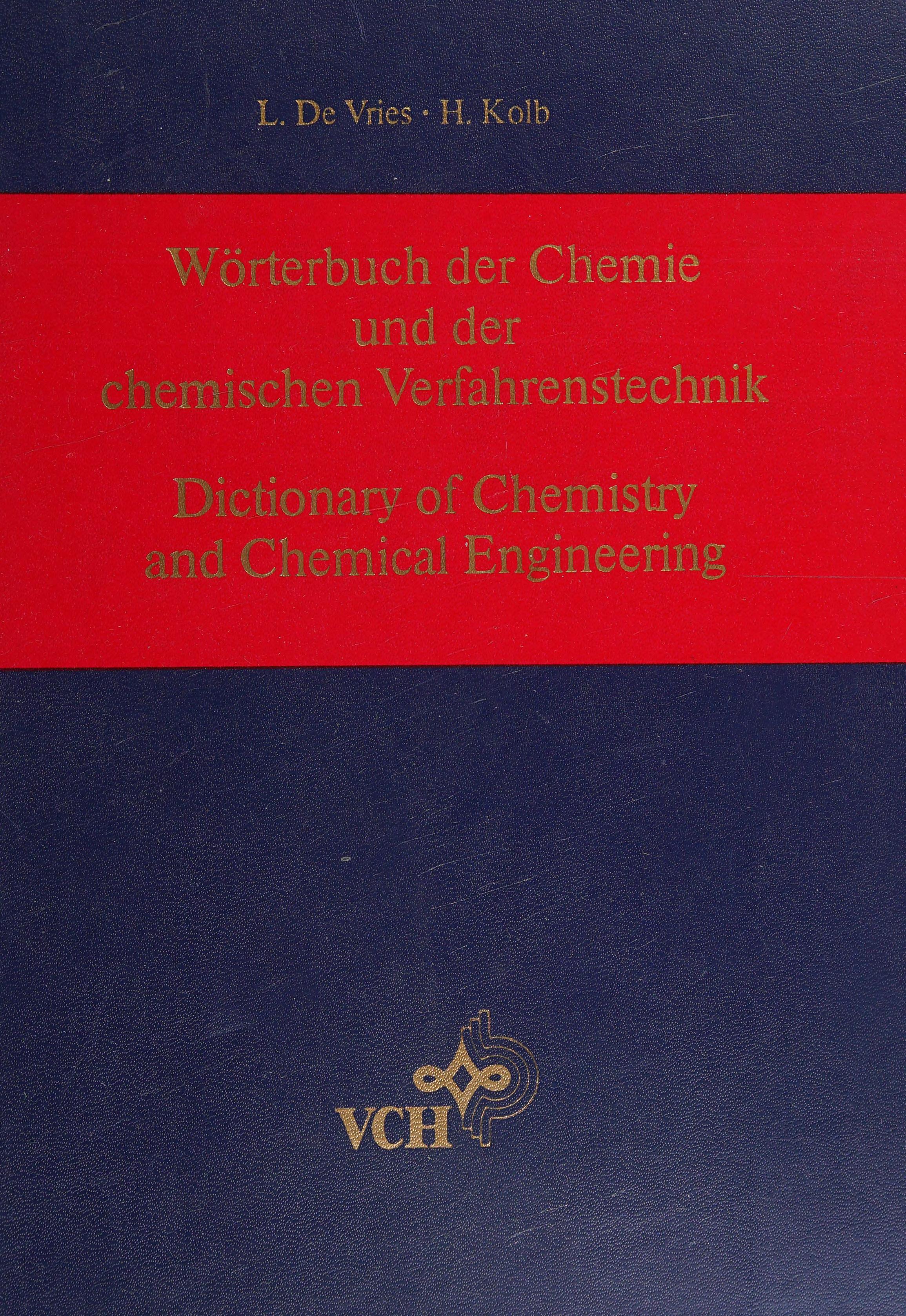 German English Dictionary of Chemistry and Chemical Engineering
