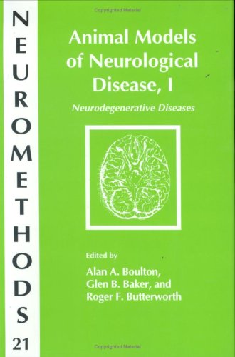 Animal Models Of Neurological Disease, I